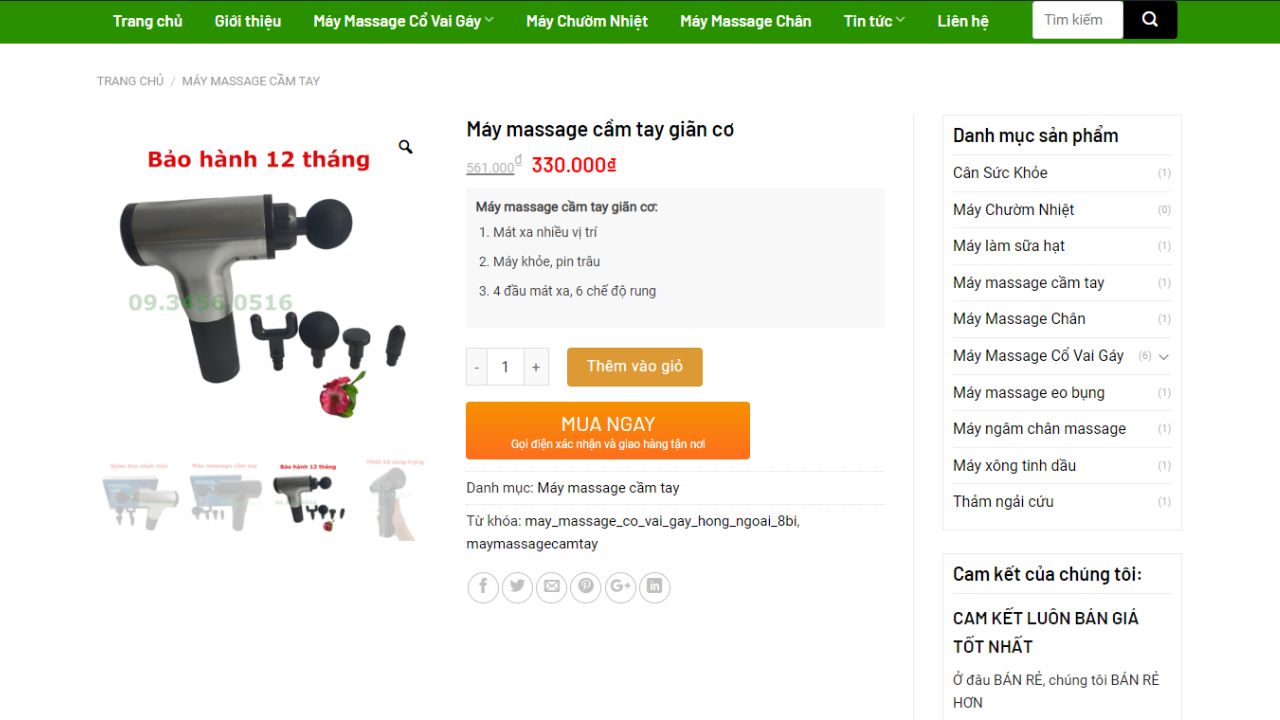 Giá Máy massage cầm tay