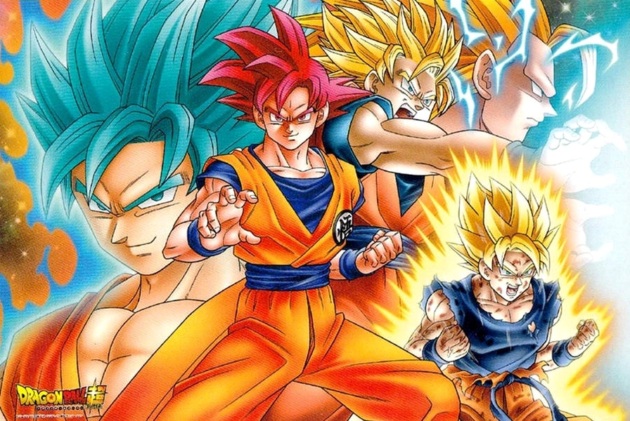 Ảnh Goku trong bộ võ phục màu cam quen thuộc với biểu cảm cương nghị và sẵn sàng chiến đấu