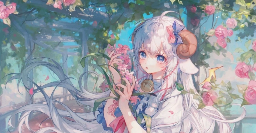 Hình nền máy tính Anime cute với cặp đôi dưới bầu trời hoàng hôn