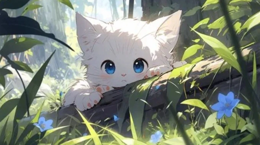 Hình nền máy tính Anime cute với nhân vật nữ đội mũ dễ thương