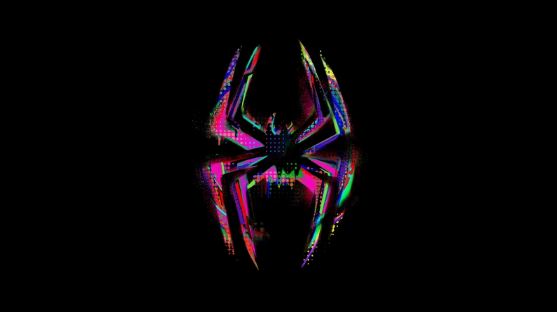 Ảnh bìa phim Spider-Man Across the Spider-Verse trên nền đen