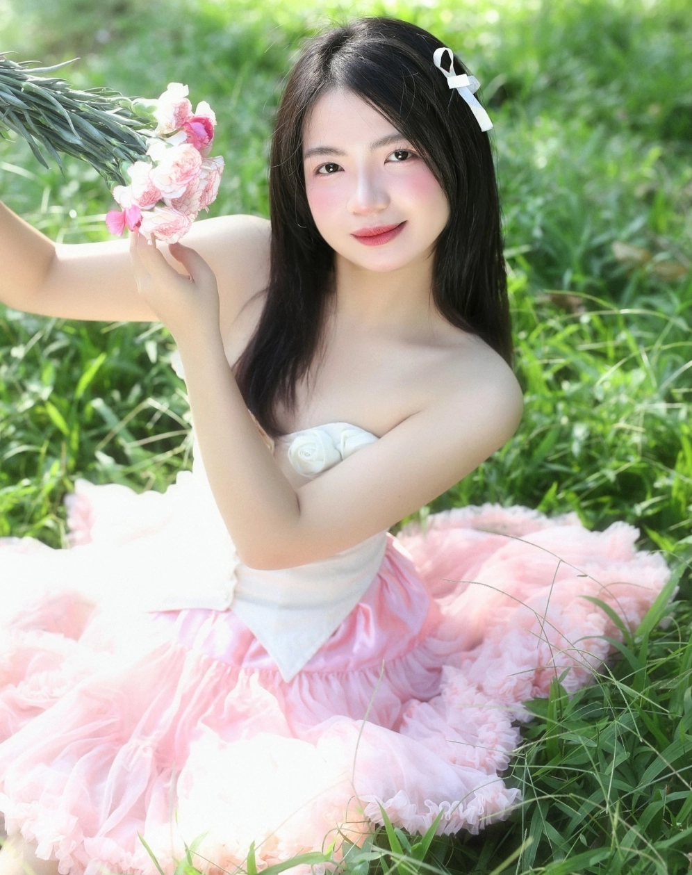 Gái cute anime với nét vẽ mềm mại tinh tế