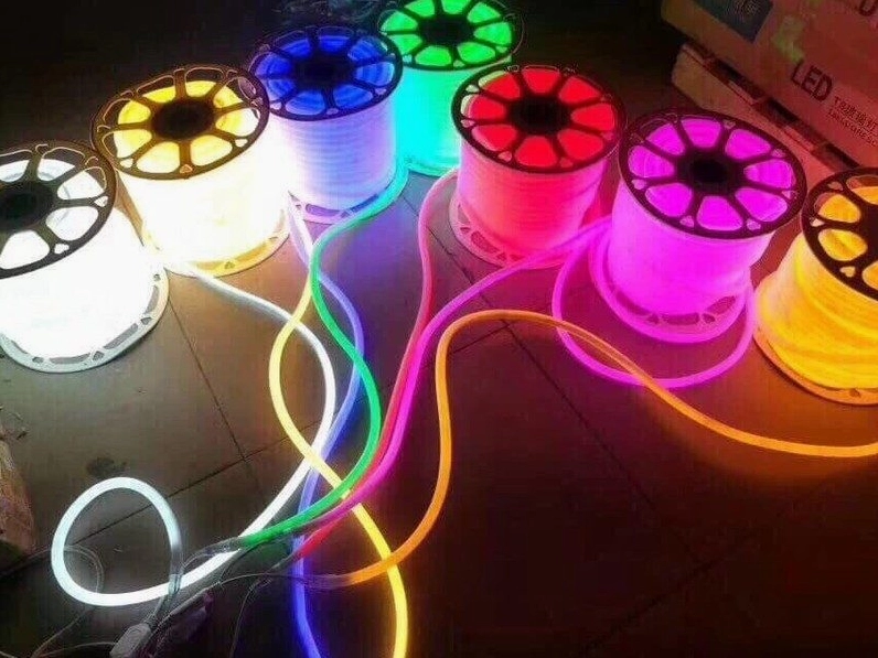 Hình nền dây đèn LED nhiều màu
