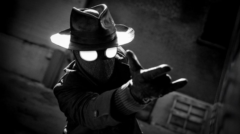 Hình nền Spider-Man Noir đen trắng đầy nghệ thuật